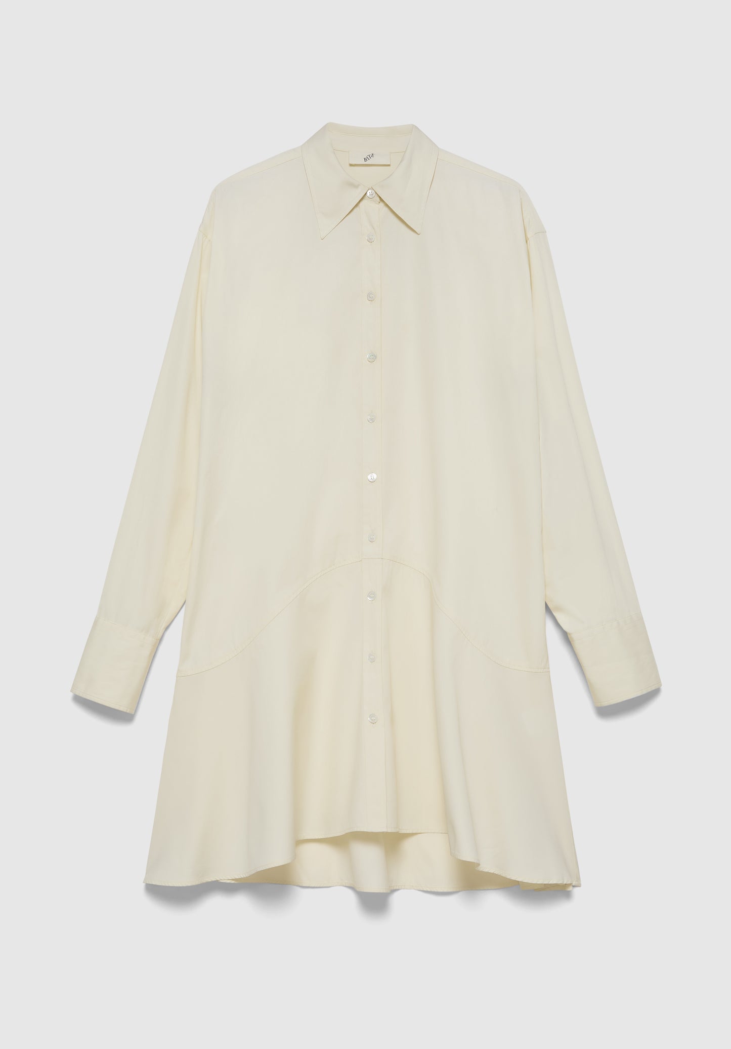 Petal Bottom Shirt Dress