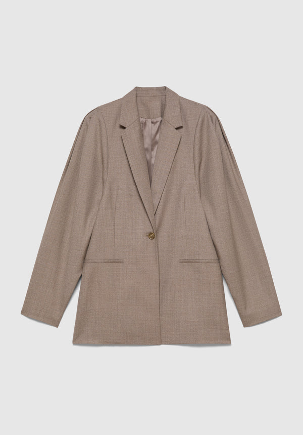 Sculpted Sleeve Suit Jacket