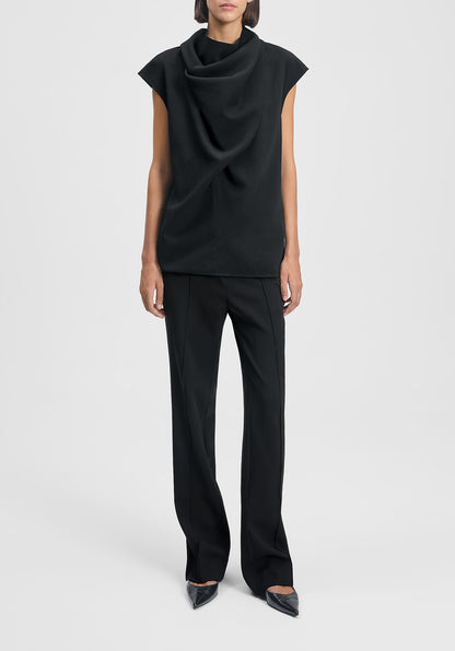 Verso Draped Crepe Scarf Top