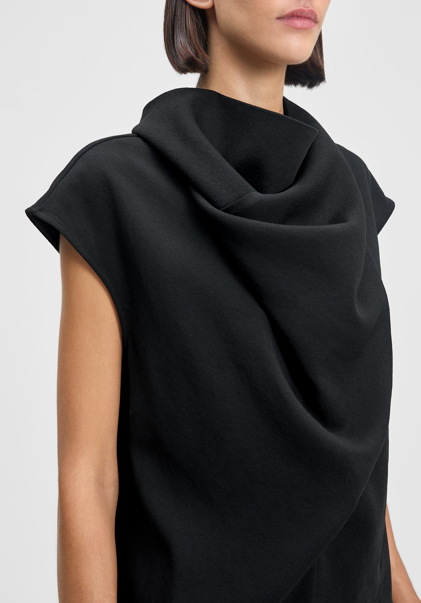 Verso Draped Crepe Scarf Top