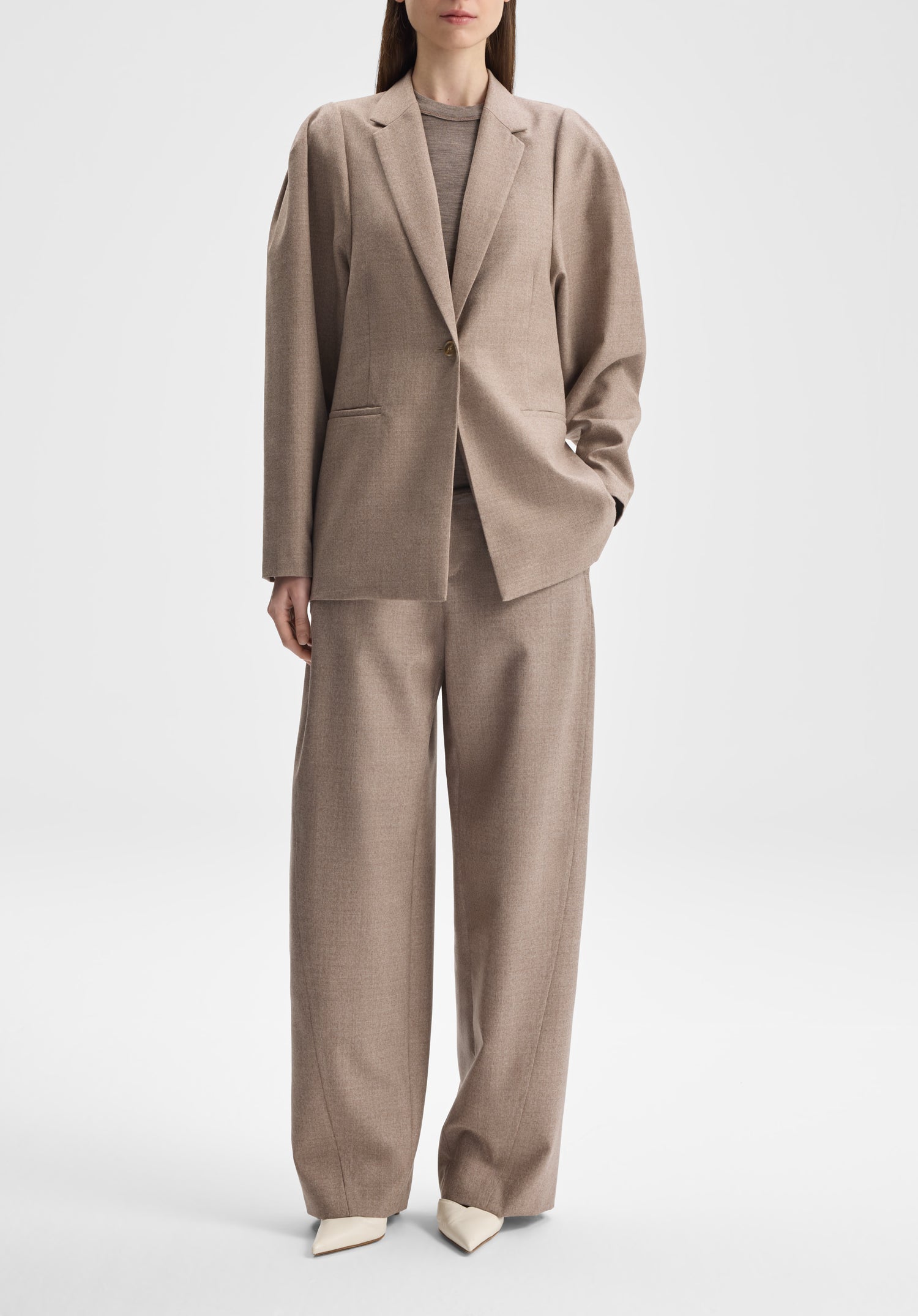 Sculpted Sleeve Suit Jacket