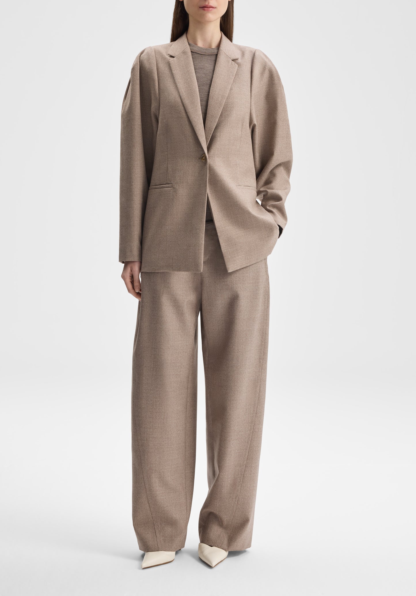 Sculpted Sleeve Suit Jacket