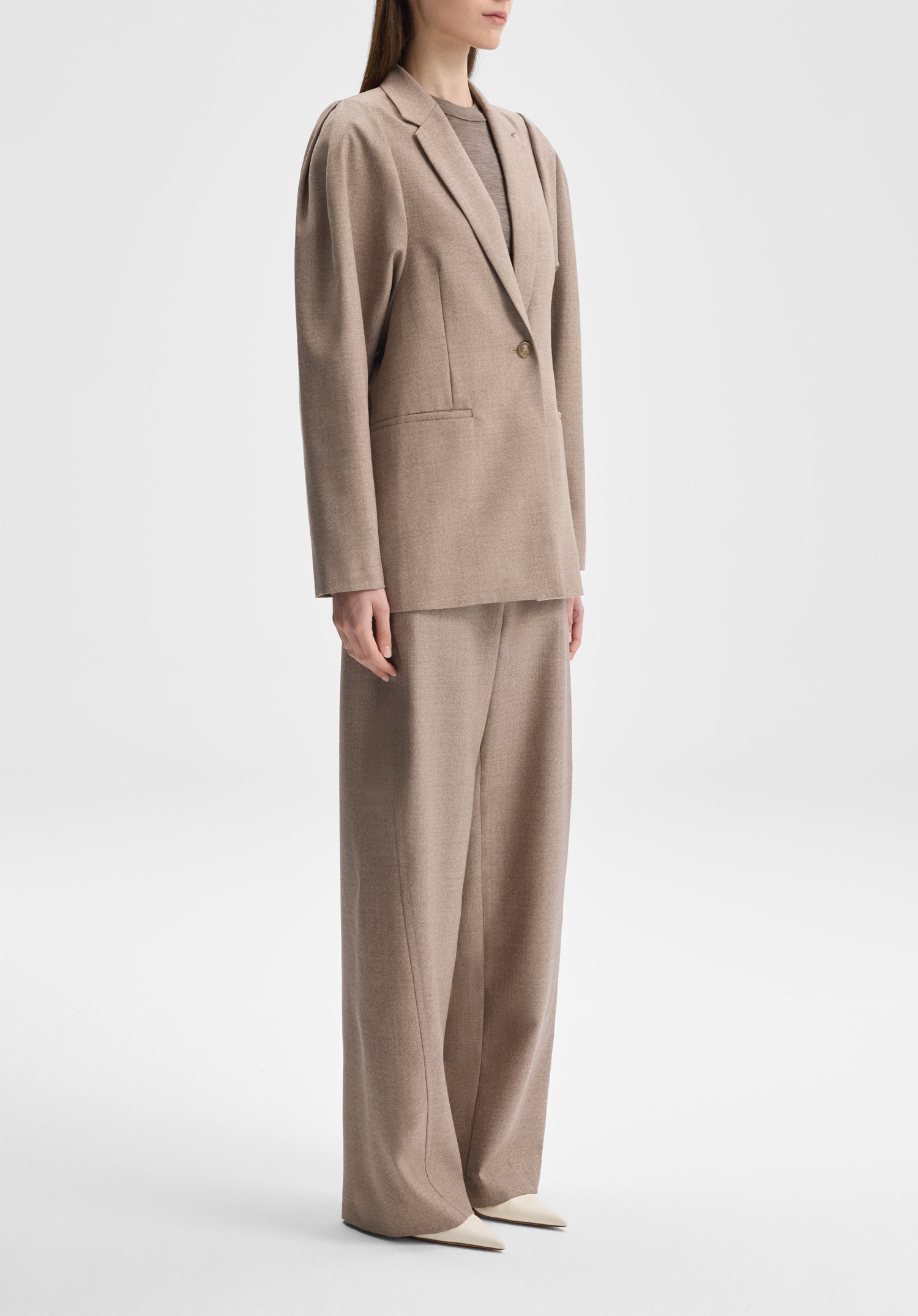 Sculpted Sleeve Suit Jacket