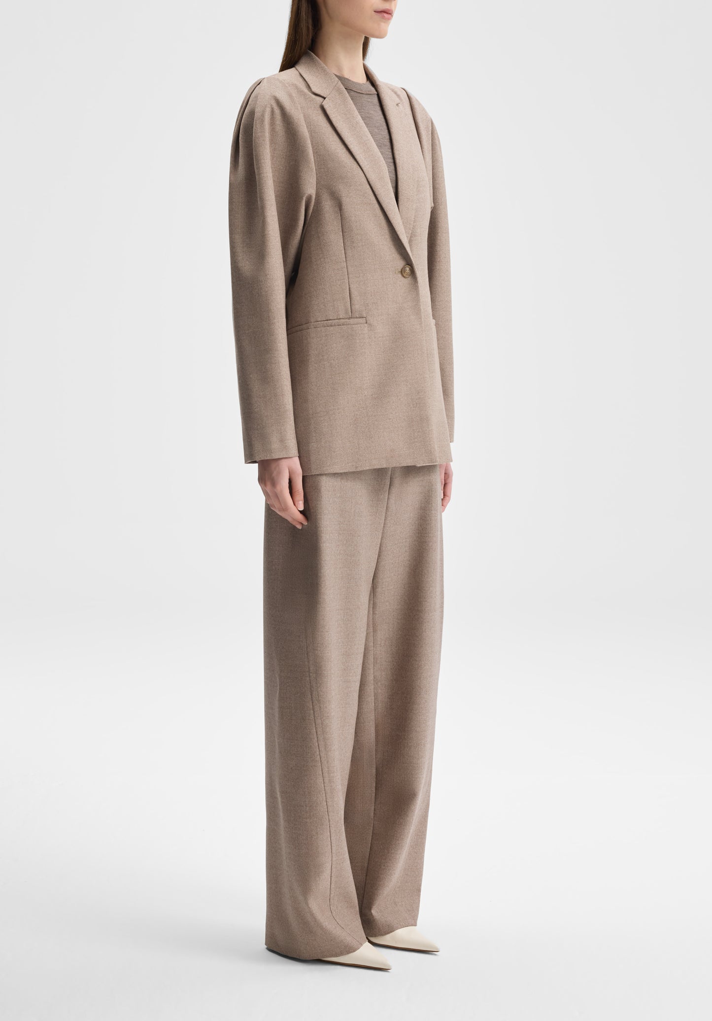 Sculpted Sleeve Suit Jacket