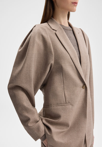 Sculpted Sleeve Suit Jacket