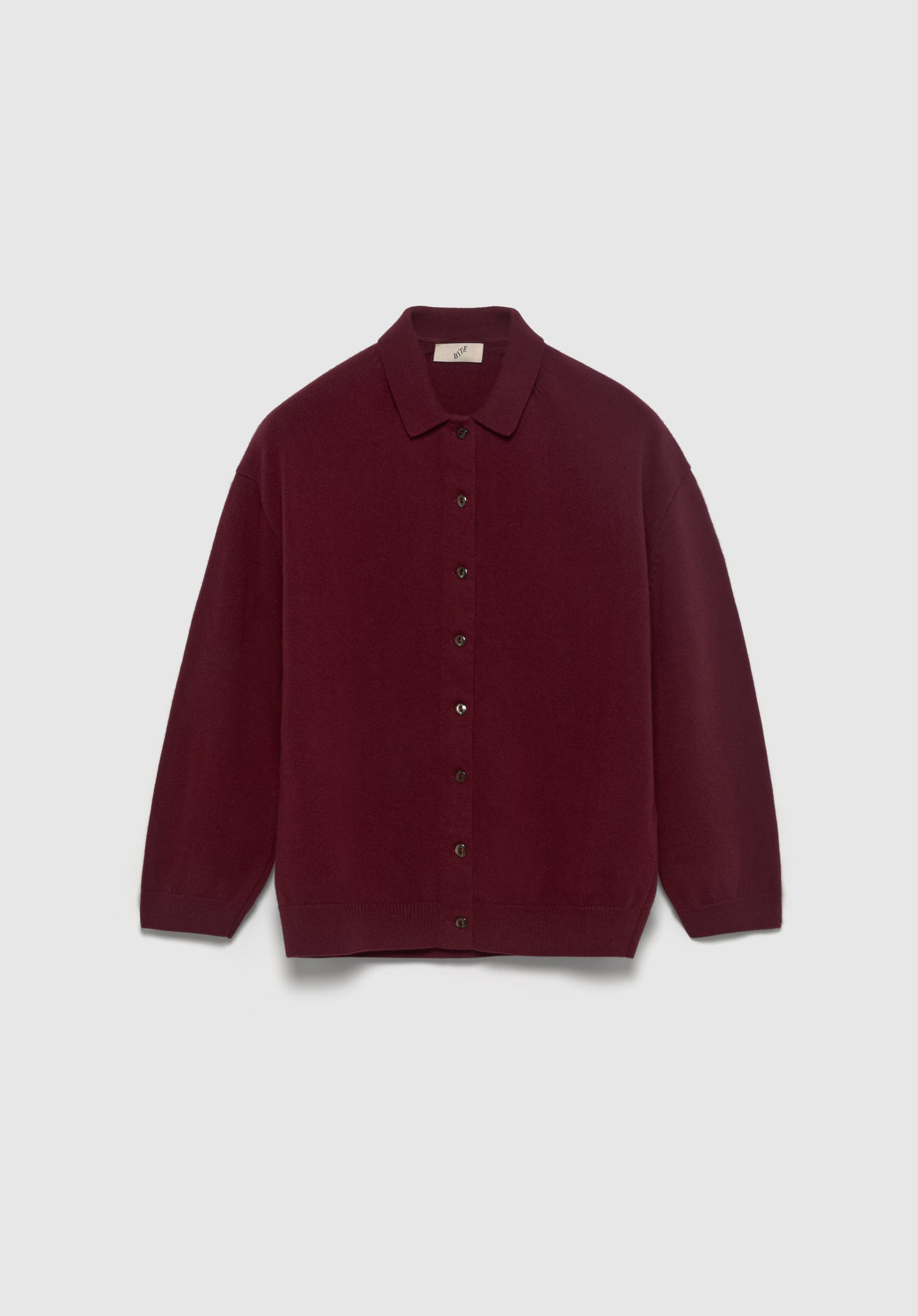 Polo-neck Knit Cardigan