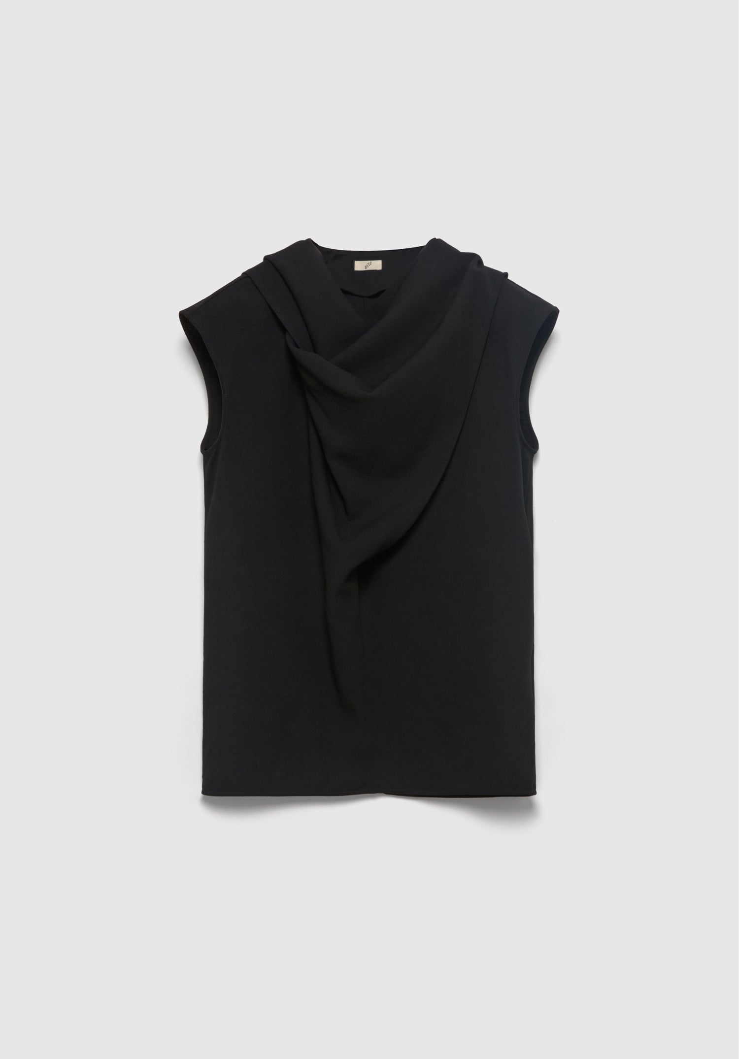 Verso Draped Crepe Scarf Top