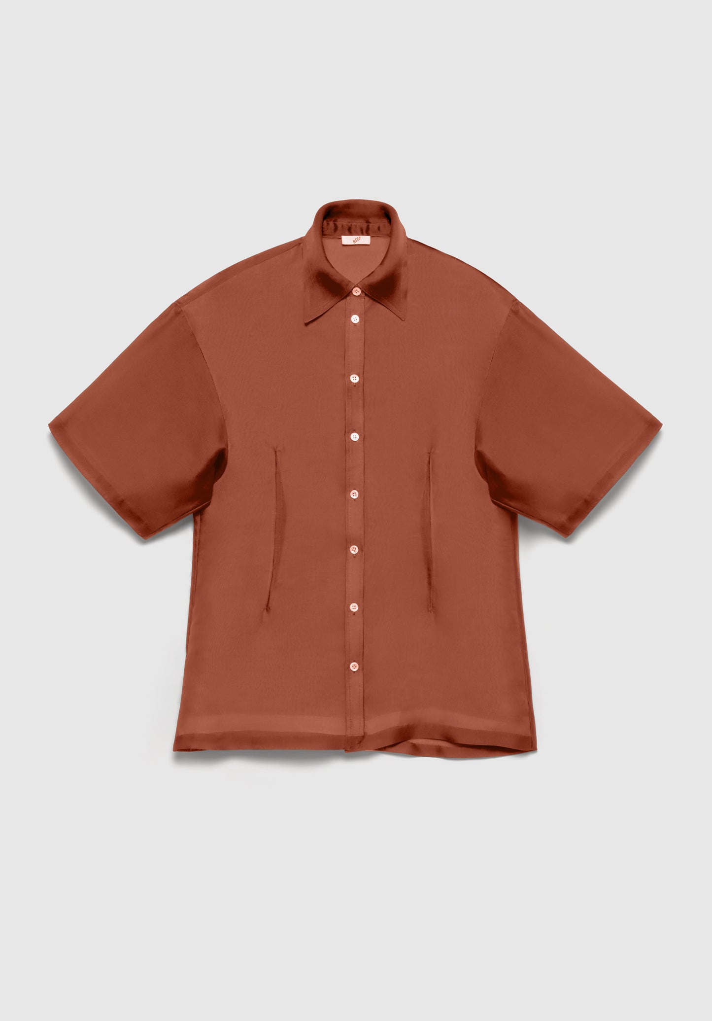 Verse Short-sleeve Organza Shirt