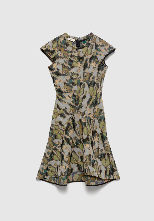 Shield Jacquard Mini Dress
