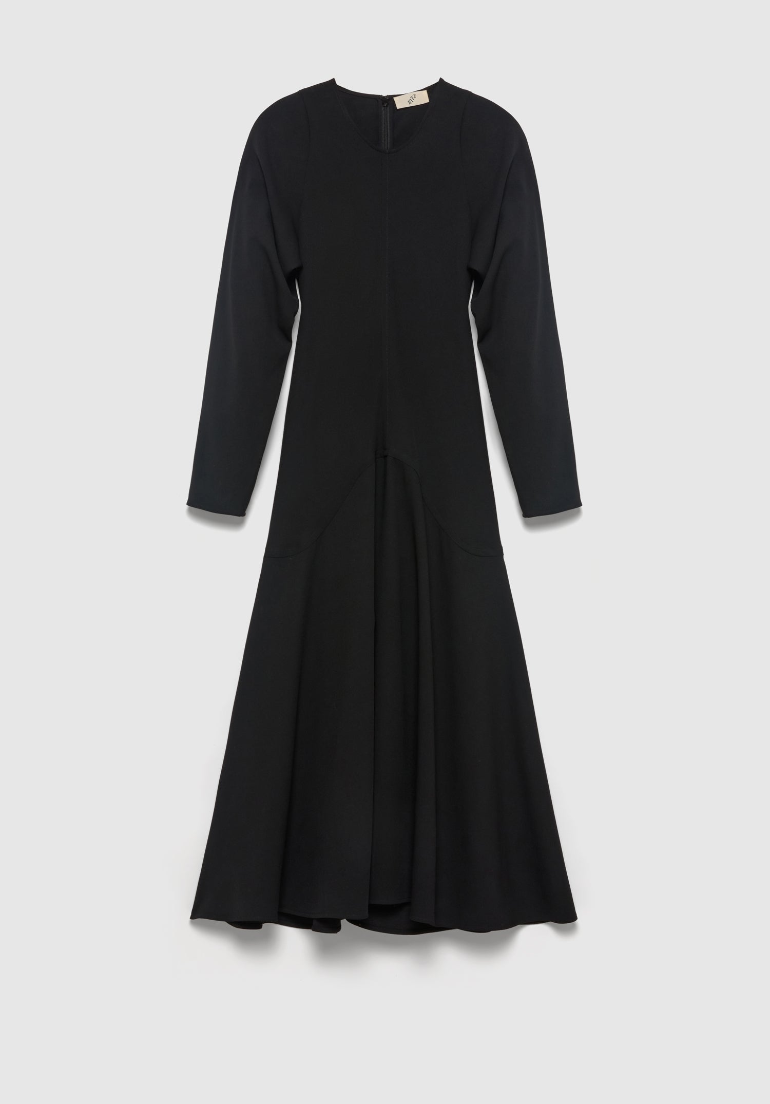 Shield Long-sleeve Crepe Dress