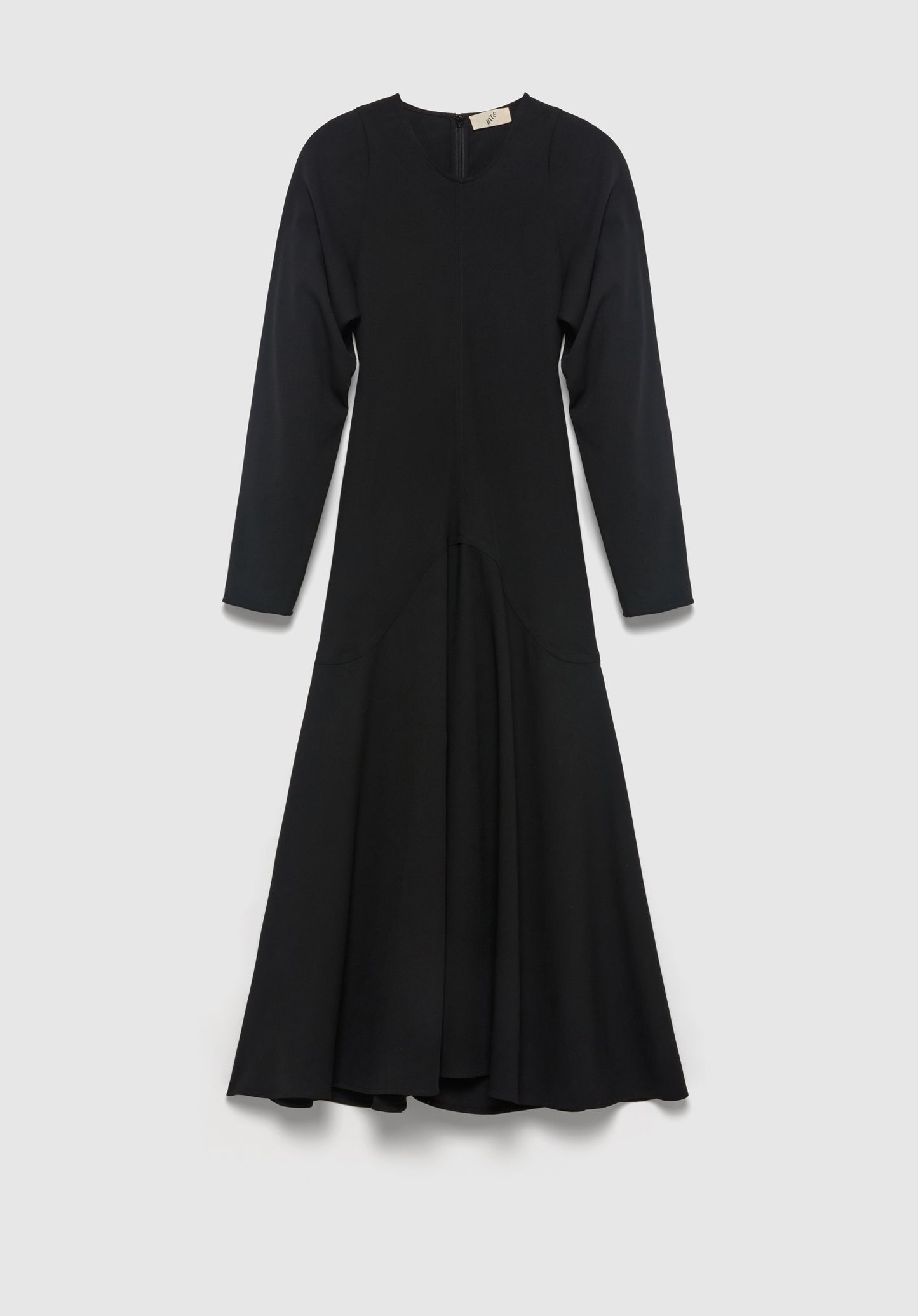 Shield Long-sleeve Crepe Dress