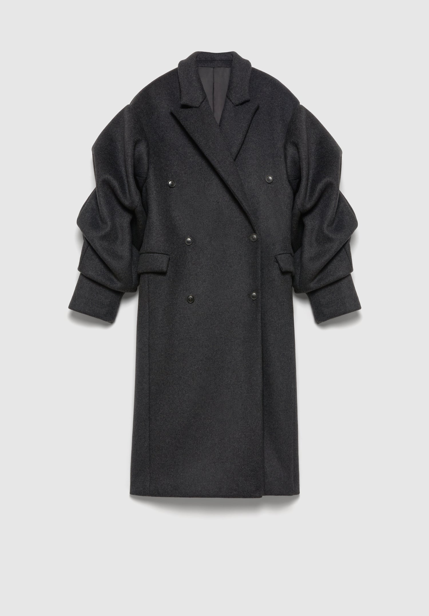 Pleated Sleeve Coat