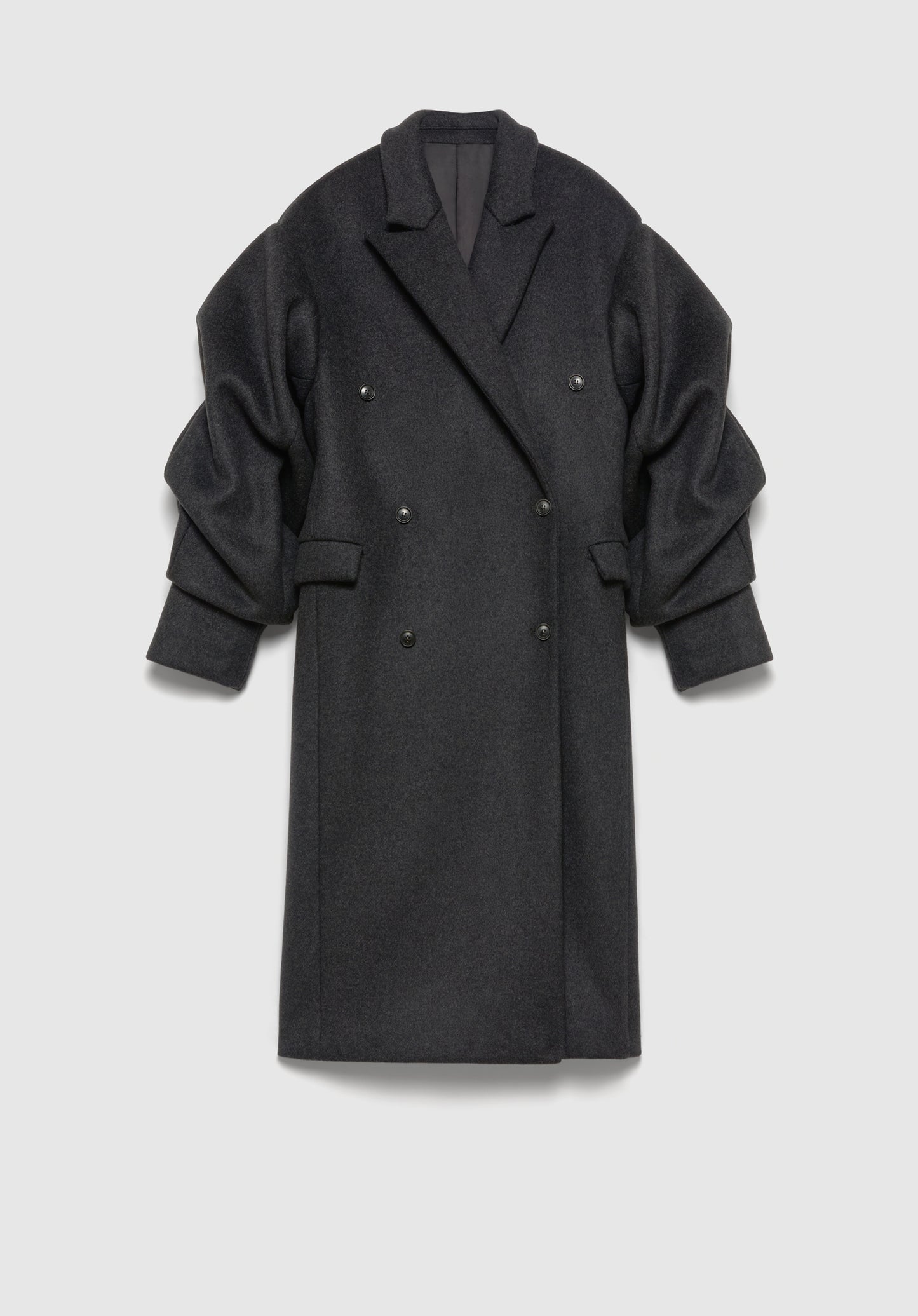 Pleated Sleeve Coat