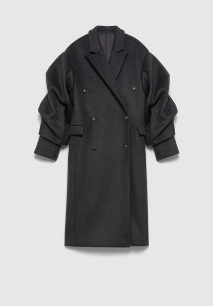Pleated Sleeve Coat