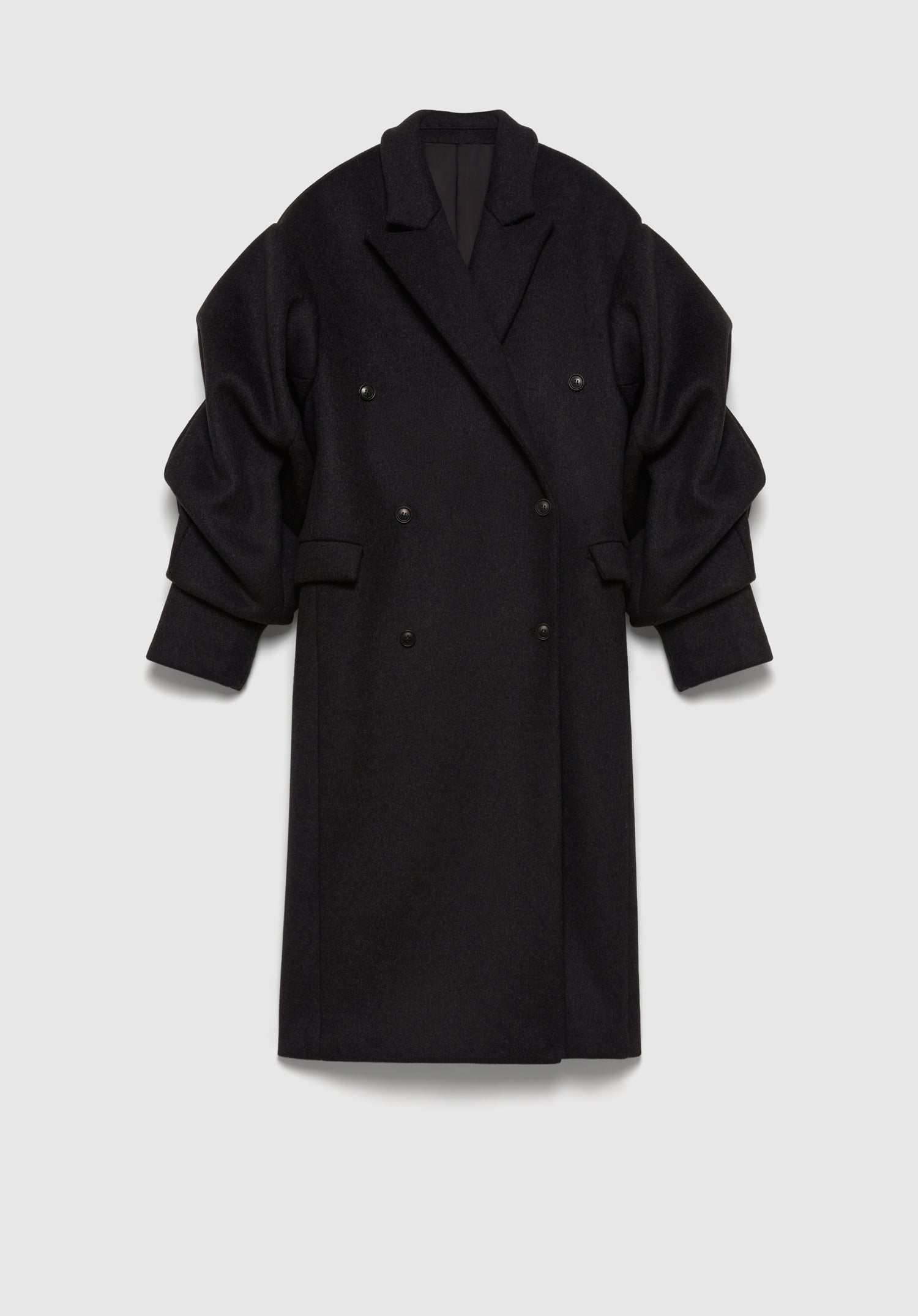 Pleated Sleeve Coat
