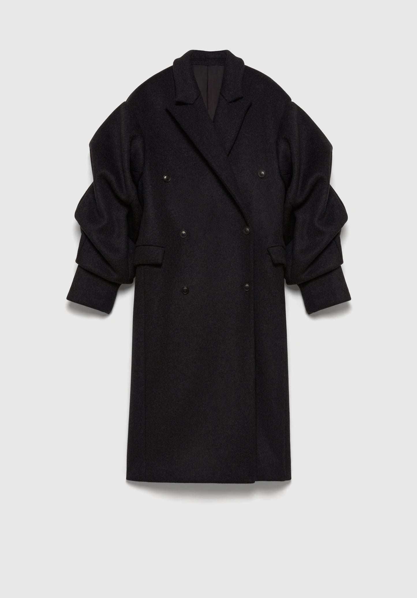Pleated Sleeve Coat