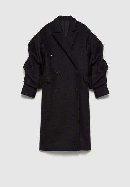 Pleated Sleeve Coat