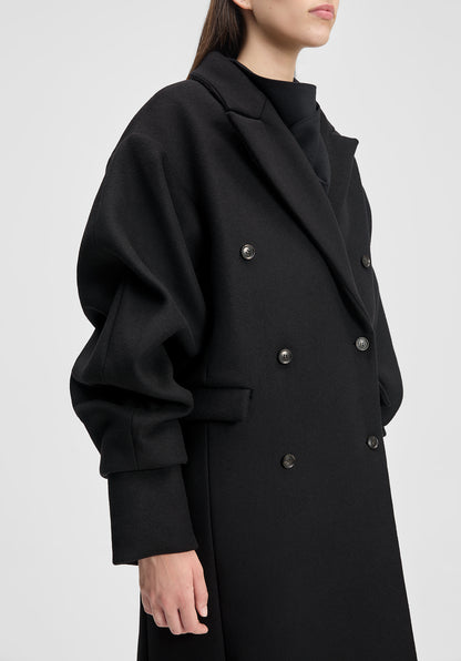 Pleated Sleeve Coat