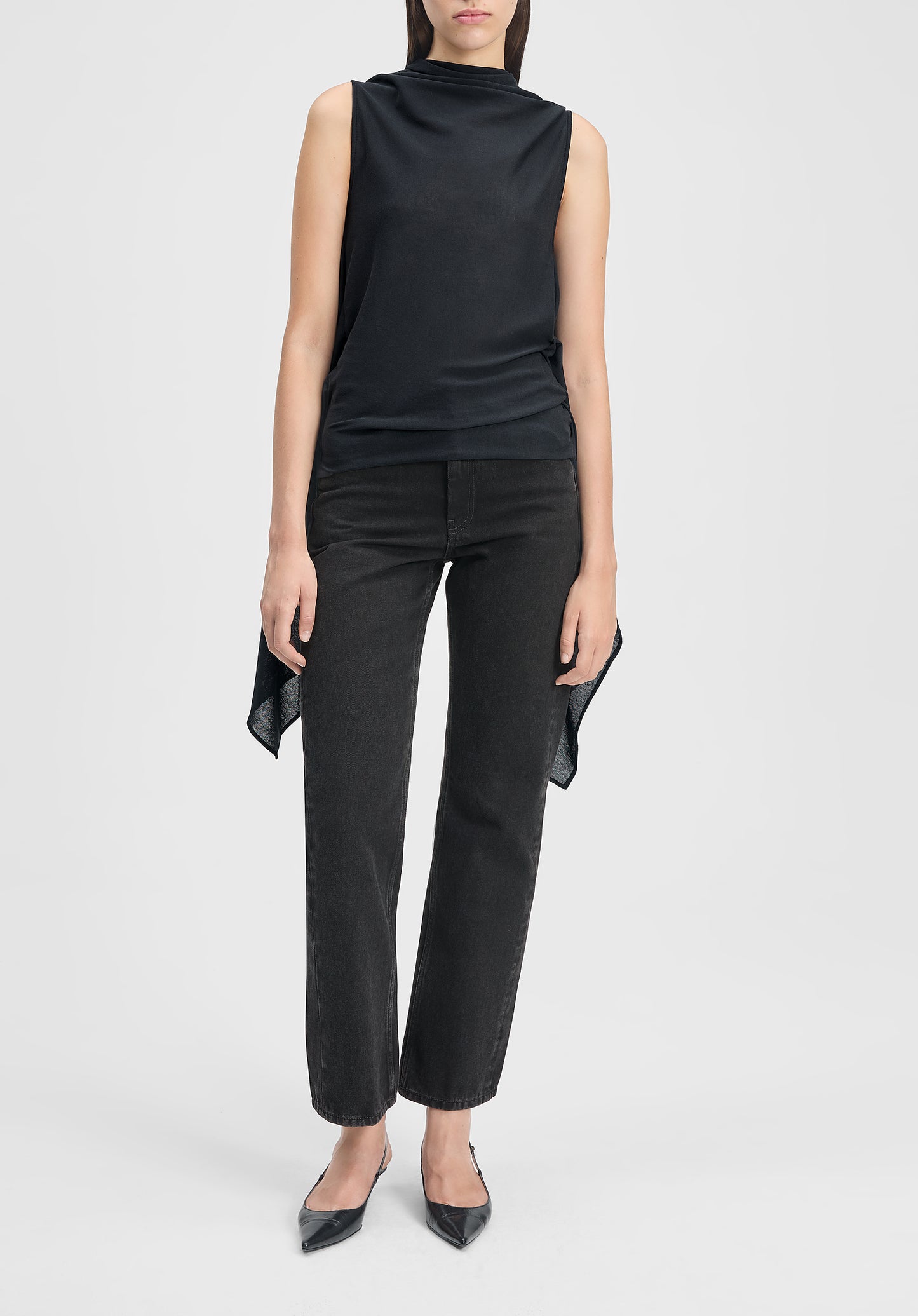 Visa Draped Open Back Top