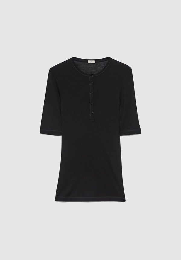 Leo Buttoned Rib Button Top