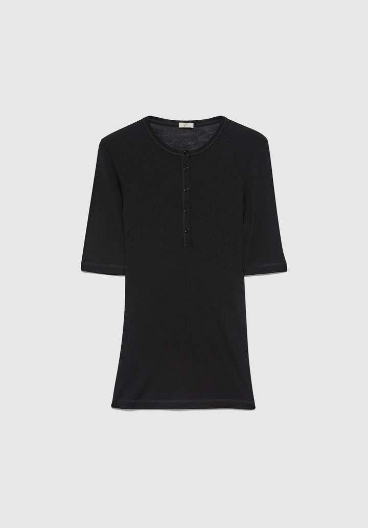 Leo Buttoned Rib Button Top