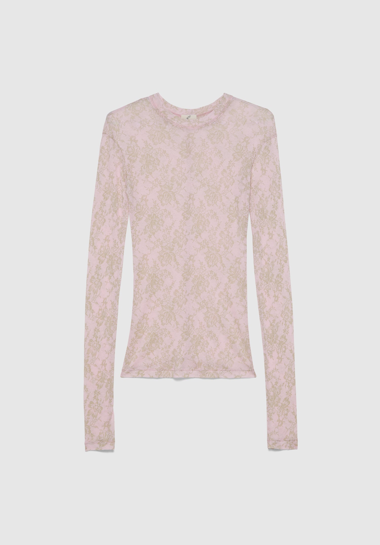 Lace Print Long-sleeve Jersey