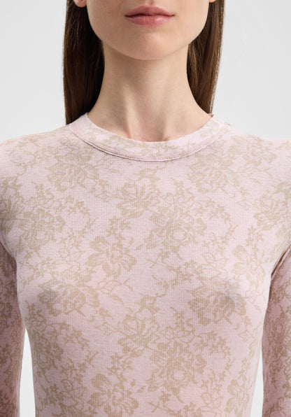 Lace Print Long-sleeve Jersey