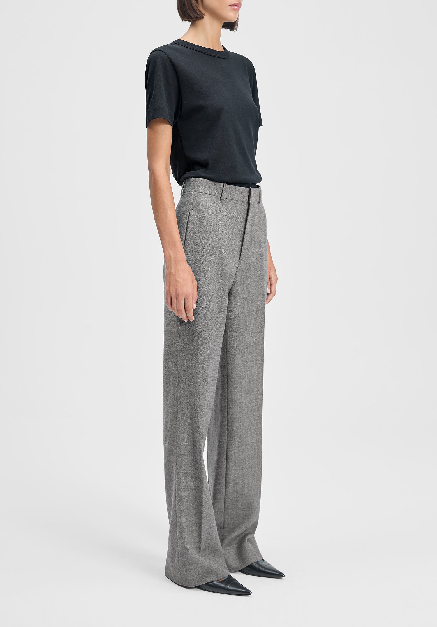 Credo Straight Melange Trousers