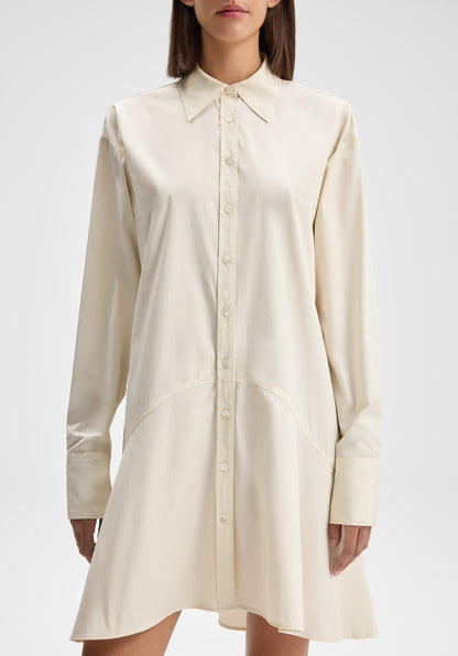 Petal Bottom Shirt Dress