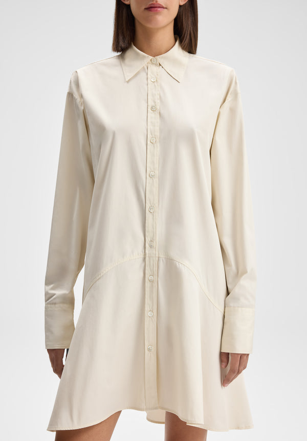 Petal Bottom Shirt Dress