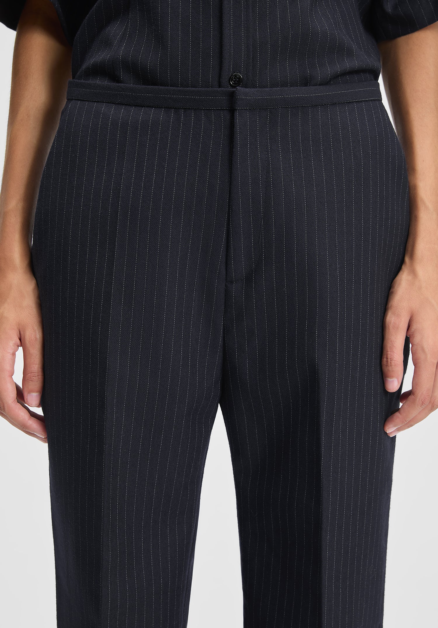 Cora Slim Pinstriped Trousers
