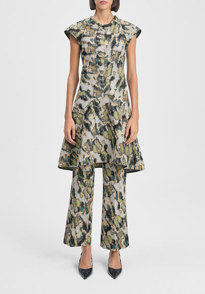 Shield Jacquard Mini Dress