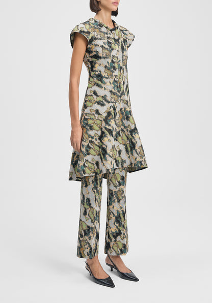 Shield Jacquard Mini Dress