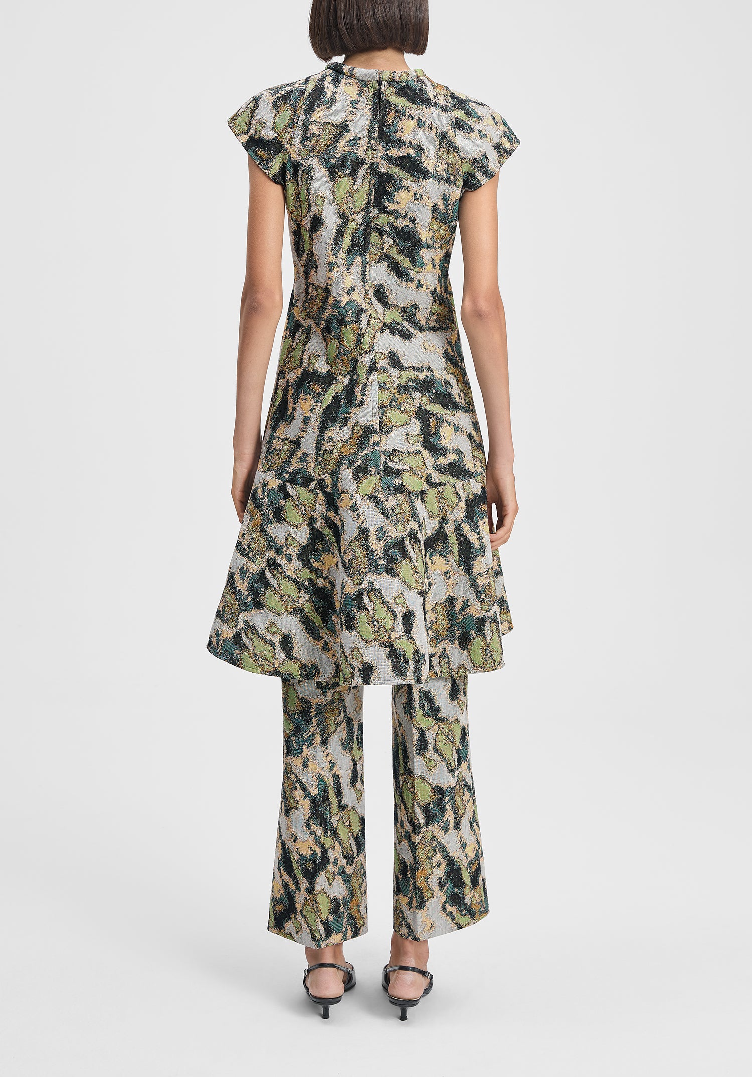 Shield Jacquard Mini Dress