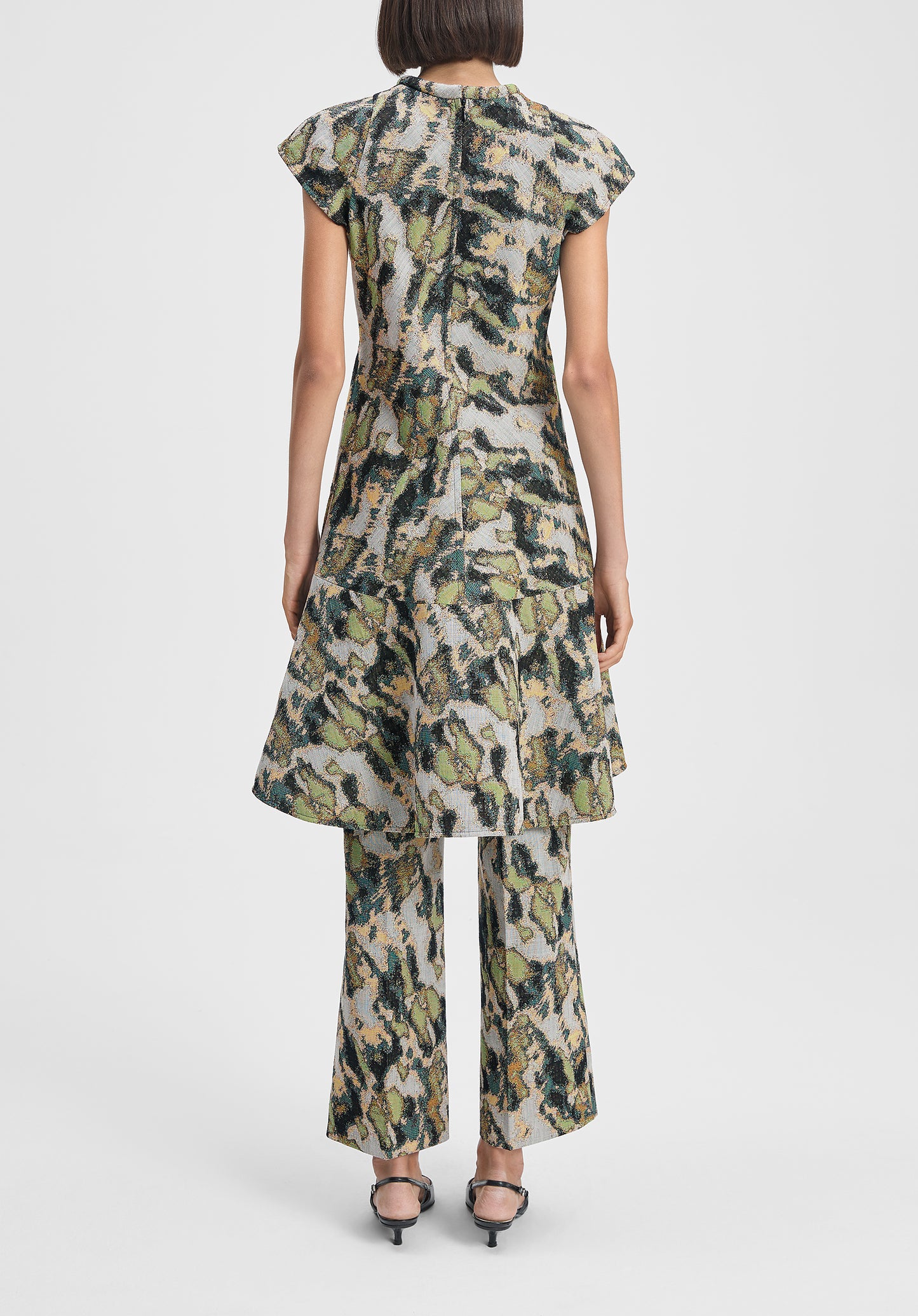 Shield Jacquard Mini Dress