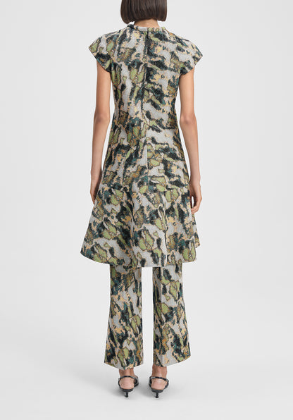 Shield Jacquard Mini Dress