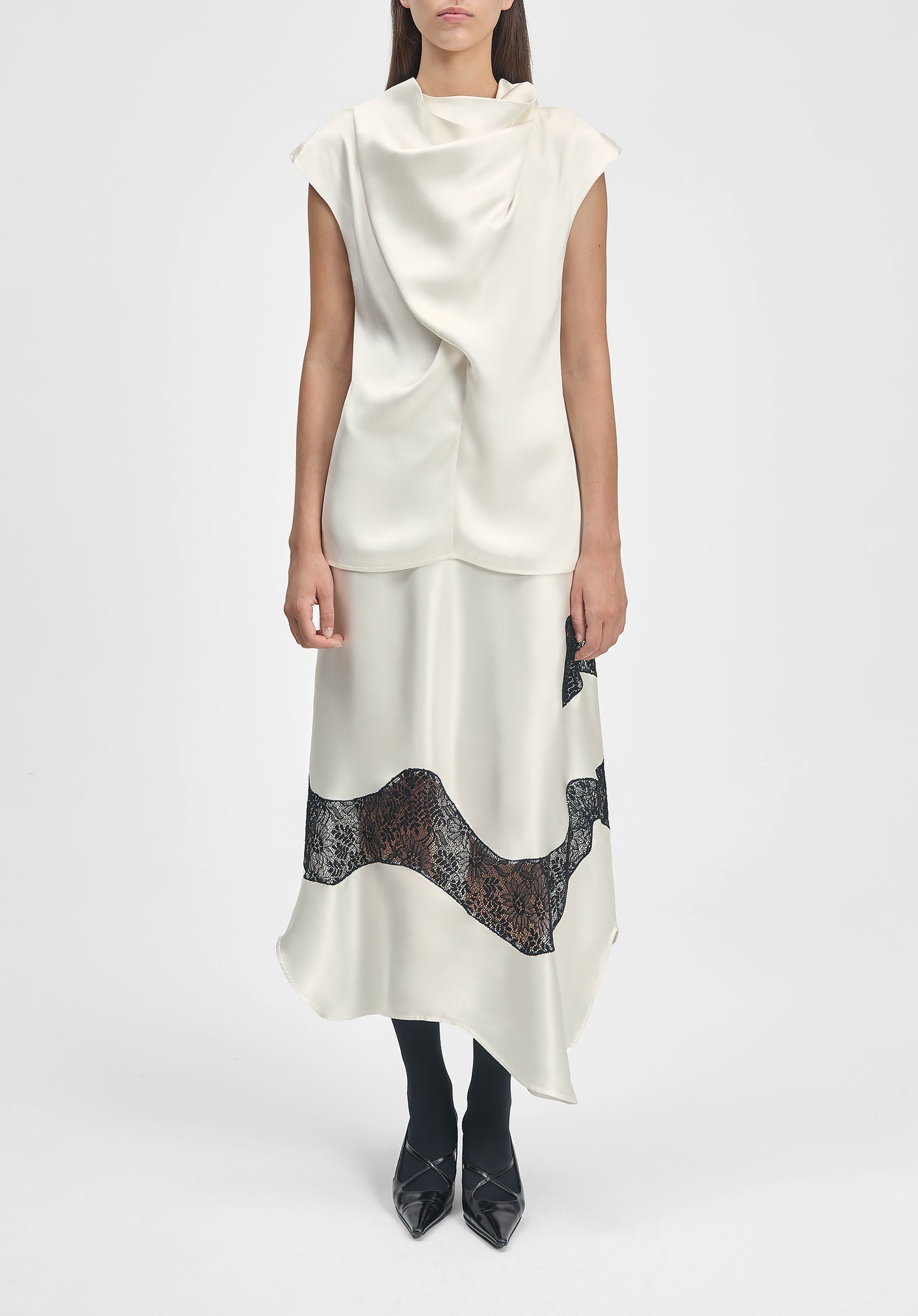 Verso Draped Scarf Top