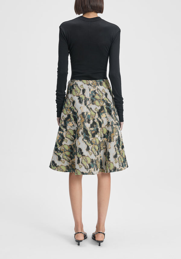 Shield Jacquard Skirt