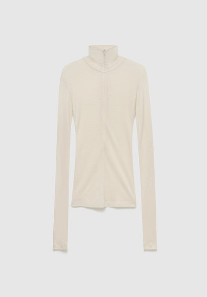 Fine Wool Zip Top