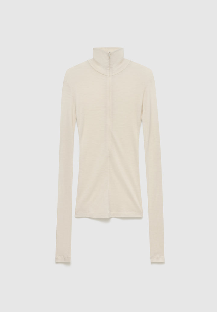 Fine Wool Zip Top