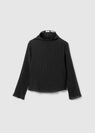 Parchment textured organic longsleeve top