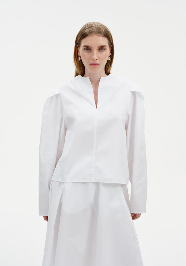 Pleated Shoulder Blouse