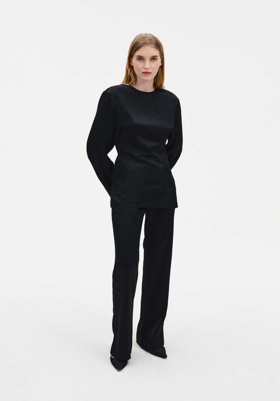 Relaxed Satin Trousers