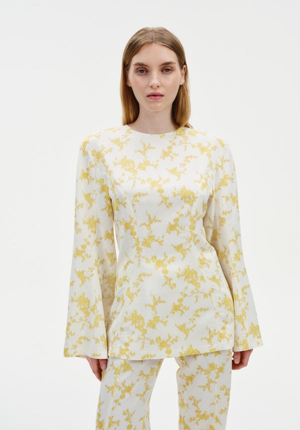 Sculpted Printed Blouse