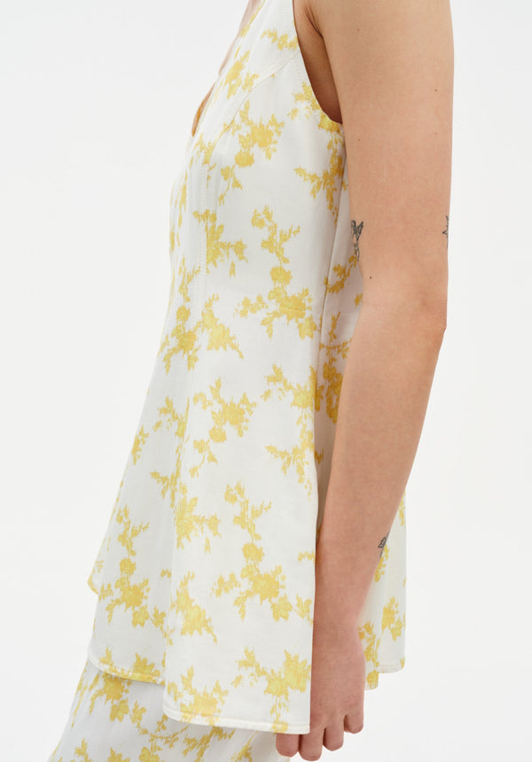 Sculpted Printed Strap Top