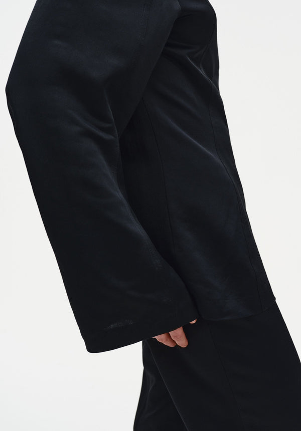 Sculpted Satin Blouse